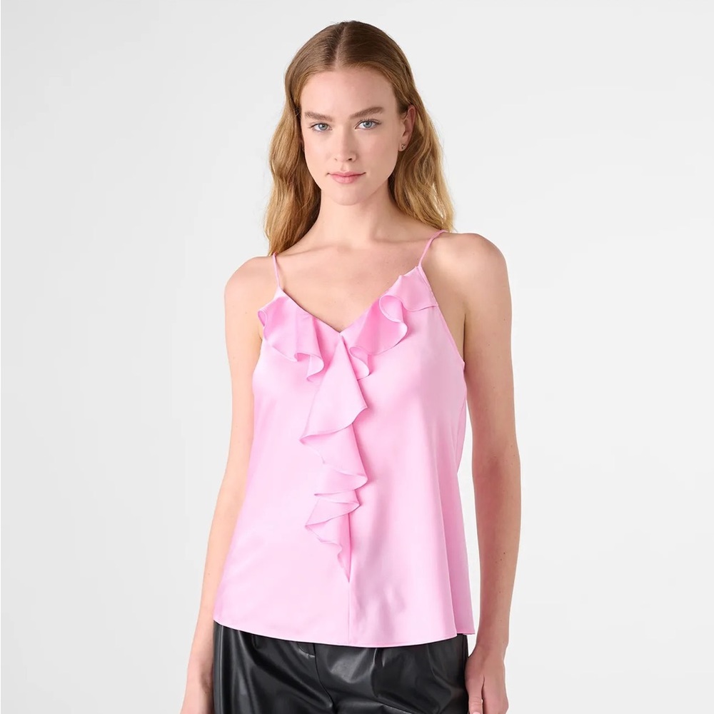 NWT Karl Lagerfeld Pink Ruffle Cami